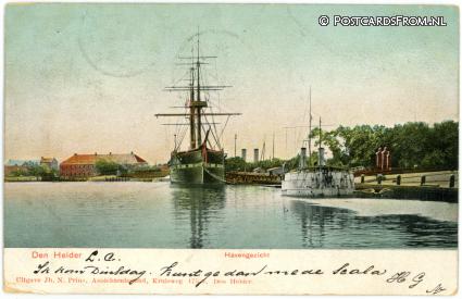 ansichtkaart: Den Helder, Havengezicht