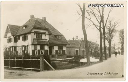 Dirksland, Stationsweg ansichtkaart: Dirksland, Stationsweg