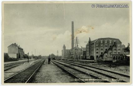 ansichtkaart: Enschede, Boekelo. Station en Stoombleekerij