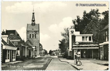 't Zandt GN, Hoofdstraat ansichtkaart: 't Zandt GN, Hoofdstraat