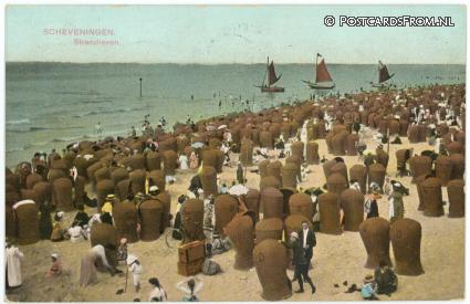 Scheveningen, Strandleven ansichtkaart: Scheveningen, Strandleven