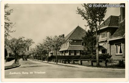 Zuidhorn, Burg. de Vrieslaan ansichtkaart: Zuidhorn, Burg. de Vrieslaan