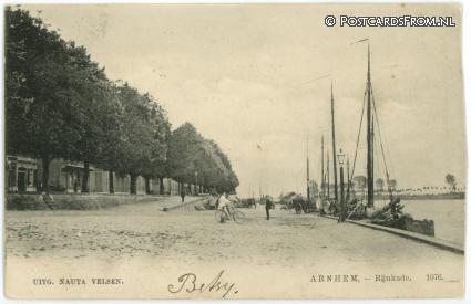 Arnhem, Rijnkade ansichtkaart: Arnhem, Rijnkade