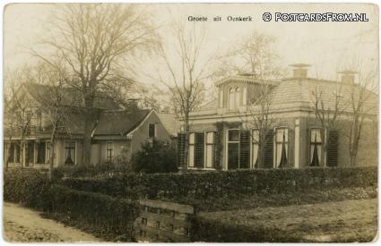 ansichtkaart: Oenkerk, Groete uit