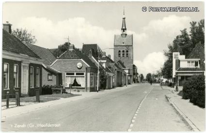 't Zandt GN, Hoofdstraat ansichtkaart: 't Zandt GN, Hoofdstraat
