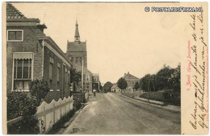 't Zandt GN, Dorpsstraat ansichtkaart: 't Zandt GN, Dorpsstraat