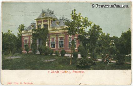 ansichtkaart: 't Zandt GN, Pastorie