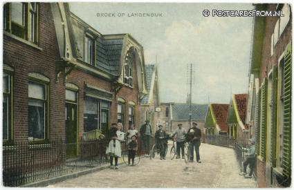 Broek op Langedijk, -- ansichtkaart: Broek op Langedijk, --