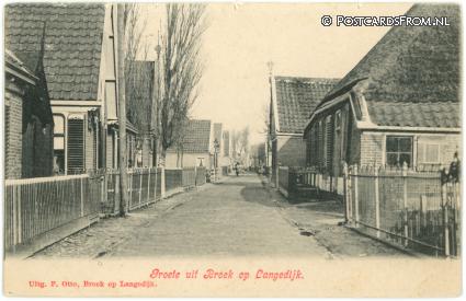 ansichtkaart: Broek op Langedijk, Groete uit