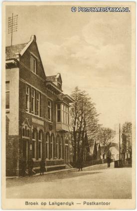 Broek op Langedijk, Postkantoor ansichtkaart: Broek op Langedijk, Postkantoor