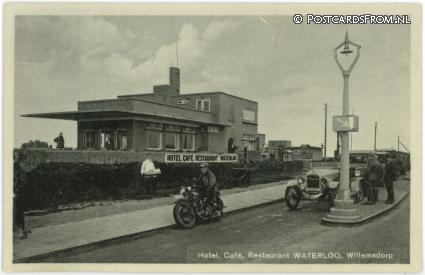 Dordrecht Willemsdorp, Hotel, Cafe, Restaurant Waterlooo ansichtkaart: Dordrecht Willemsdorp, Hotel, Cafe, Restaurant Waterlooo