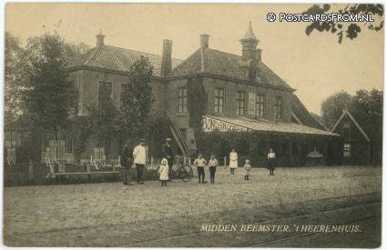 Middenbeemster, 't Heerenhuis. Bondshotel ansichtkaart: Middenbeemster, 't Heerenhuis. Bondshotel