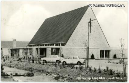 Broek op Langedijk, Geref. Kerk ansichtkaart: Broek op Langedijk, Geref. Kerk