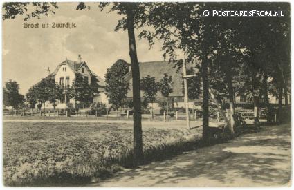 ansichtkaart: Zuurdijk, Groet uit
