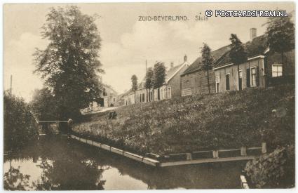 ansichtkaart: Zuid-Beijerland, Sluis