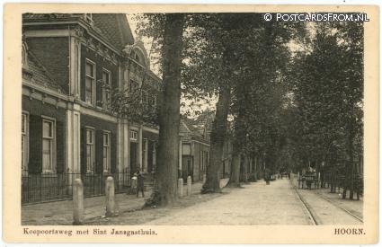 ansichtkaart: Hoorn NH, Koepoortsweg met Sint Jansgasthuis