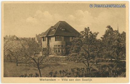 Werkendam, Villa aan den Sasdijk ansichtkaart: Werkendam, Villa aan den Sasdijk