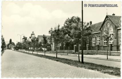 Waspik, Schoolstraat ansichtkaart: Waspik, Schoolstraat