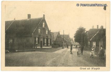 ansichtkaart: Waspik, Groet uit