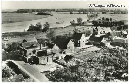 Wijk en Aalburg, Panorama ansichtkaart: Wijk en Aalburg, Panorama