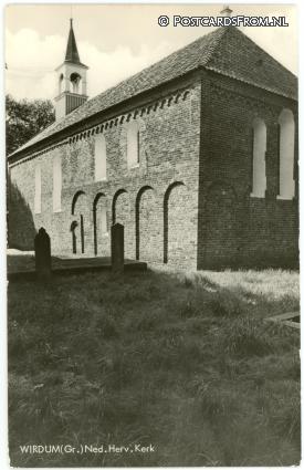 ansichtkaart: Wirdum GN, Ned. Herv. Kerk