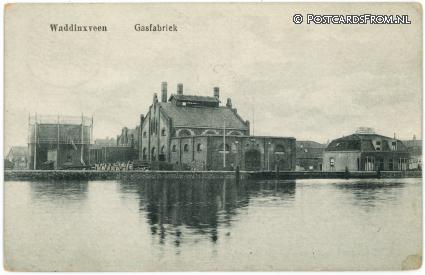 Waddinxveen, Gasfabriek ansichtkaart: Waddinxveen, Gasfabriek
