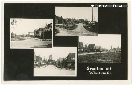 ansichtkaart: Winsum GN, Groeten uit
