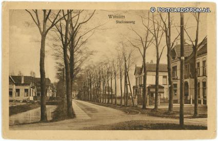 ansichtkaart: Winsum GN, Stationsweg
