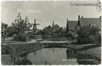 ansichtkaart: Winsum GN, Landbouwschool