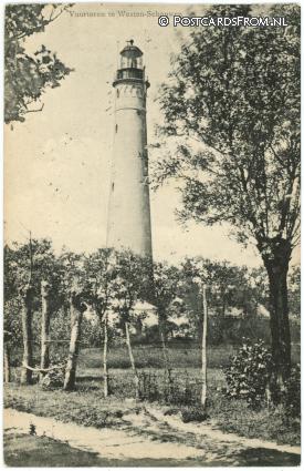 ansichtkaart: Westenschouwen, Vuurtoren