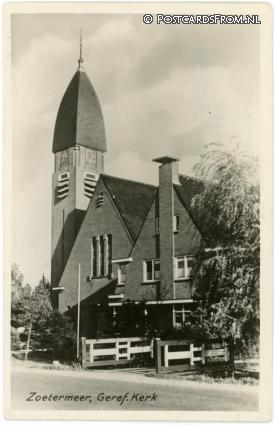 Zoetermeer, Geref. Kerk ansichtkaart: Zoetermeer, Geref. Kerk