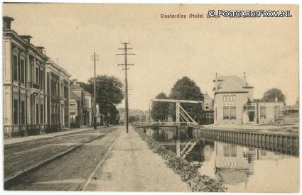 ansichtkaart: Veendam, Oosterdiep. Hotel Unie