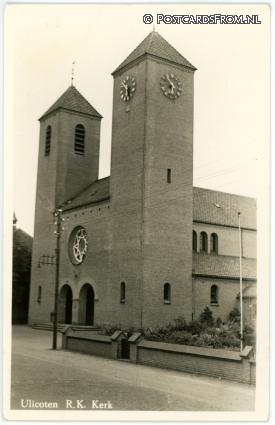 ansichtkaart: Ulicoten, R.K. Kerk