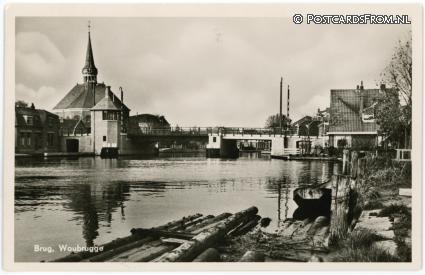ansichtkaart: Woubrugge, Brug