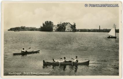 Woubrugge, Begin Brasemmermeer ansichtkaart: Woubrugge, Begin Brasemmermeer