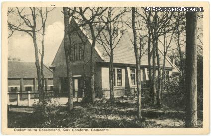 Oudemirdum, Kerk Gereform. Gemeente ansichtkaart: Oudemirdum, Kerk Gereform. Gemeente