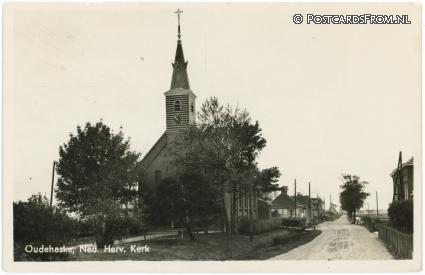 ansichtkaart: Oudehaske, Ned. Herv. Kerk