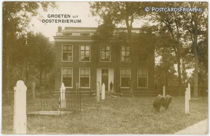 ansichtkaart: Oosterbierum, Groeten uit