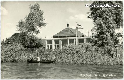 ansichtkaart: Oudega W., Zeilschool