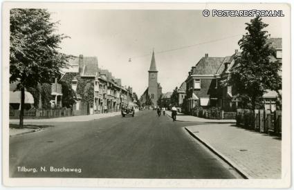 Tilburg, N. Boscheweg ansichtkaart: Tilburg, N. Boscheweg