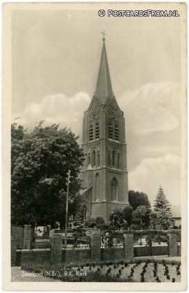 Zeeland NB, R.K. Kerk ansichtkaart: Zeeland NB, R.K. Kerk