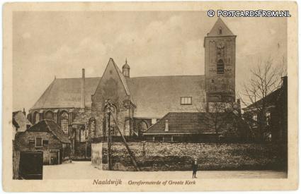 Naaldwijk, Gereformeerde of Groote Kerk ansichtkaart: Naaldwijk, Gereformeerde of Groote Kerk