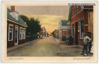 ansichtkaart: Leimuiden, Dorpsgezicht. Bondscafe A.N.W.N.