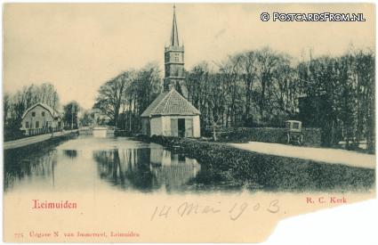 Leimuiden, R.C. Kerk ansichtkaart: Leimuiden, R.C. Kerk