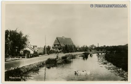 ansichtkaart: Maasland, Kerkweg