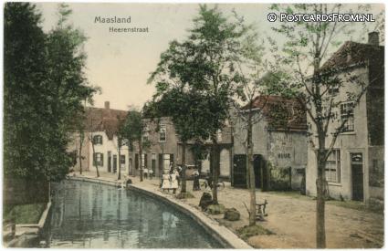 ansichtkaart: Maasland, Heerenstraaat