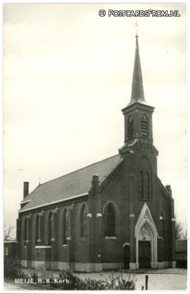 ansichtkaart: Bodegraven, Mije. R.K. Kerk