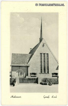 ansichtkaart: Melissant, Geref. Kerk