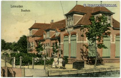 ansichtkaart: Leimuiden, Raadhuis