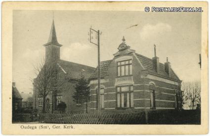 Oudega Sm., Ger. Kerk ansichtkaart: Oudega Sm., Ger. Kerk
